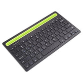 WIRELESS BLUETOOTH KEYBOARD WITH PHONE/TABLET HOLDER SLOT